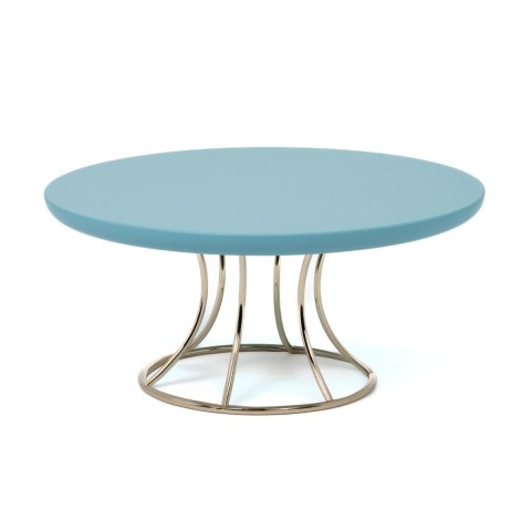 ALZATA WOOD 35X35X22CM AZZURRO POLVERE